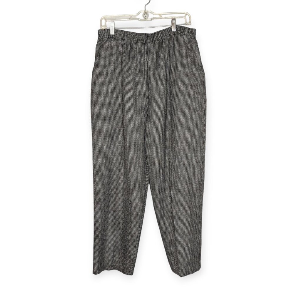 Briggs Herringbone Straight Leg Black & Gray Pants Size 18